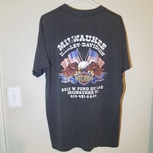 Vintage 1990 3D Emblem Harley Davidson Milwaukee Tee XL